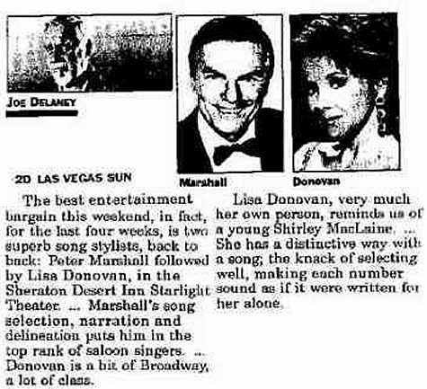Joe Delaney review about Peter Marshall and Lisa